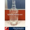 fashionable 500ml clear glass whisky bottle